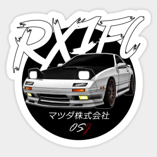 JDM RX-7 [FC] White Black Sun Edition Sticker